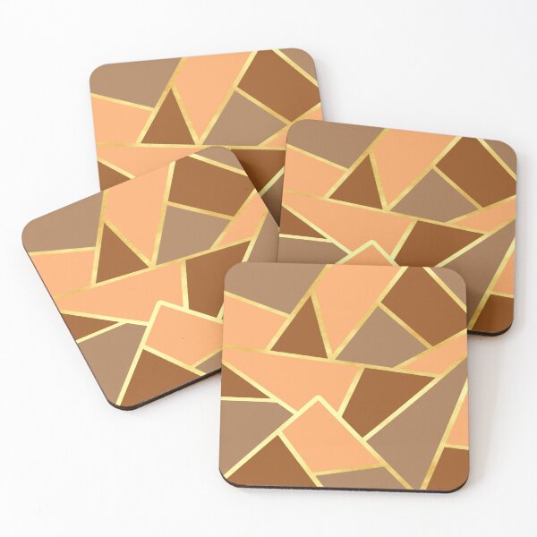 Item preview, Abstract Geometric Design in brown and gold designed and sold by CreaTwinkles.