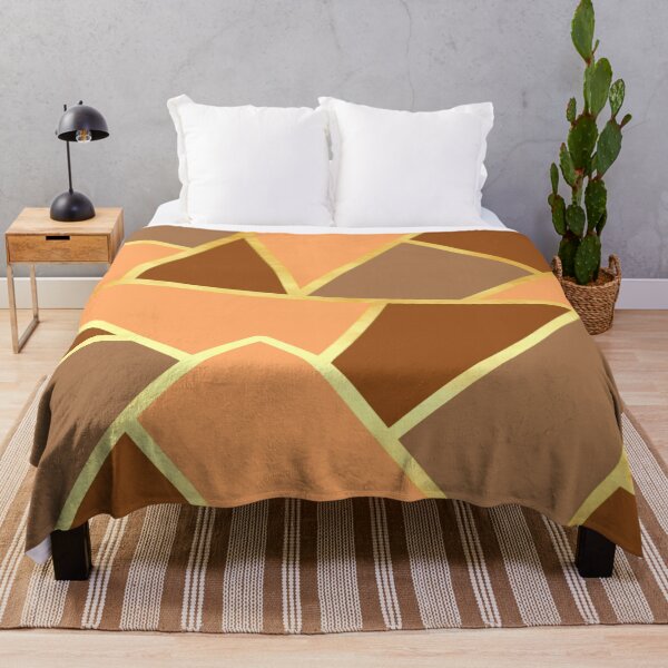 Item preview, Abstract Geometric Design in brown and gold designed and sold by CreaTwinkles.