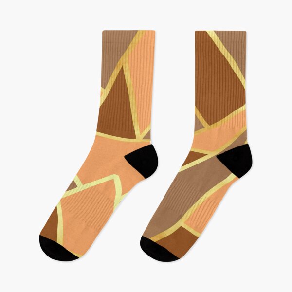 Item preview, Abstract Geometric Design in brown and gold designed and sold by CreaTwinkles.