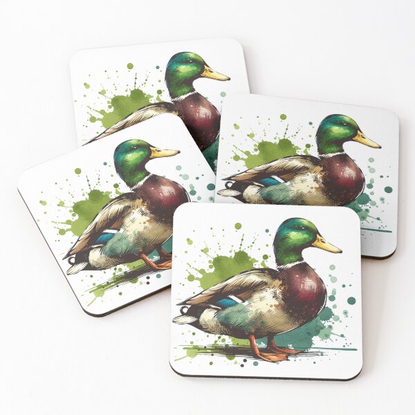 Aperçu de l'œuvre Canard colvert dynamique, une touche de couleur et de créativité créée et vendue par KanDa-Shop.
