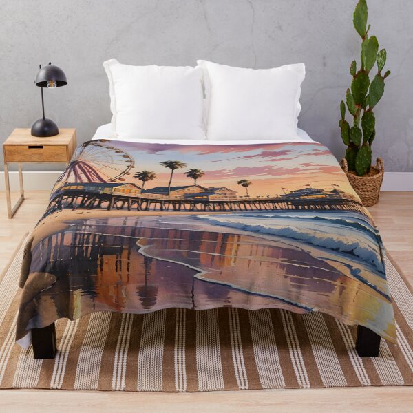 Item preview, Santa Monica Beach: Sunset Pier Glow designed and sold by LSVart.
