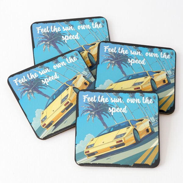 Item preview, Golden Supercar – California Vibes designed and sold by T-ShirtArtTom.