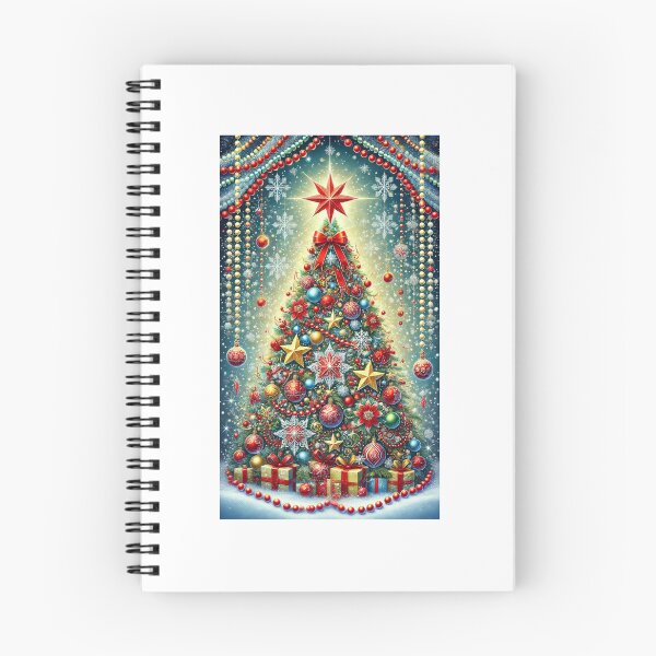 Item preview, Majestic Christmas Tree with Ornaments & Glowing Star – Festive Holiday Wonderland designed and sold by LDArtWork.