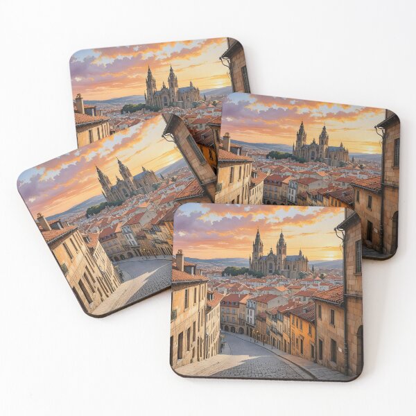 Item preview, Santiago de Compostela: Sunset Cathedral Splendor designed and sold by LSVart.