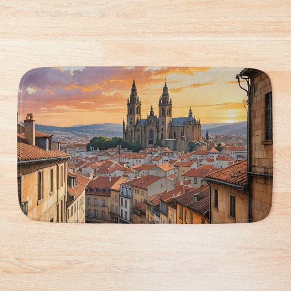 Item preview, Santiago de Compostela: Sunset Cathedral Splendor designed and sold by LSVart.