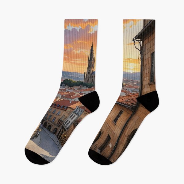 Item preview, Santiago de Compostela: Sunset Cathedral Splendor designed and sold by LSVart.