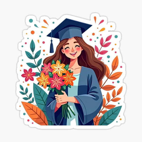 Item preview, Female Graduate Summer designed and sold by MagicCuteWhimsyArt.