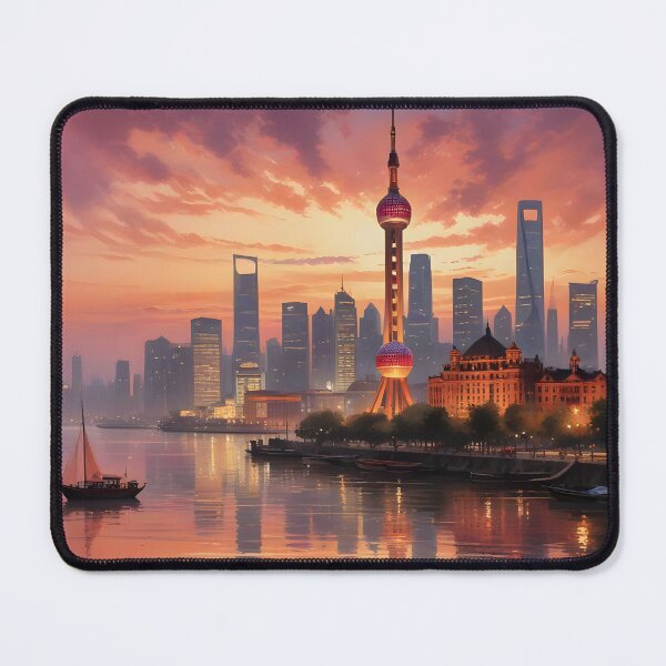 Item preview, Shanghai, China: Iconic Skyline Reflected on the Huangpu River designed and sold by LSVart.