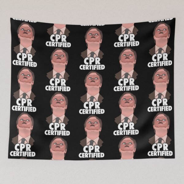 Item preview, The Office Us StickerThe Office Memes_ Dwight CPR Certified Sticker  designed and sold by pavloskydelber.