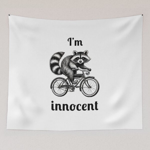 Item preview, Happy cycling raccoo designed and sold by Fleetwood1994.