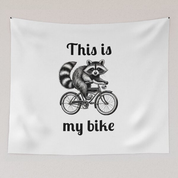 Item preview, Happy Cycling Raccoo designed and sold by Fleetwood1994.
