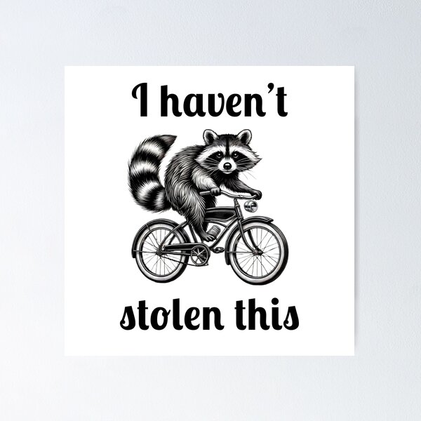 Item preview, Happy Cycling Raccoo designed and sold by Fleetwood1994.