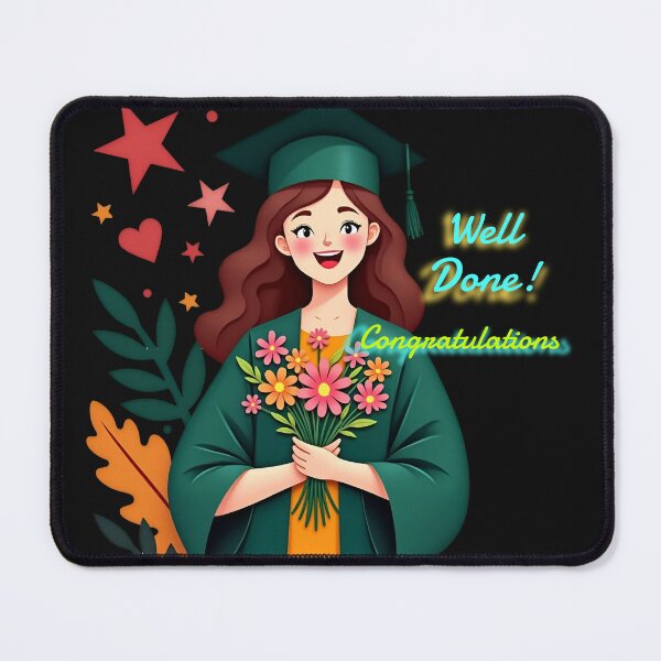 Item preview, Female Graduate with text Congratulations designed and sold by MigWhimsy.