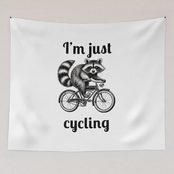 Item preview, Happy Cycling Raccoo designed and sold by Fleetwood1994.