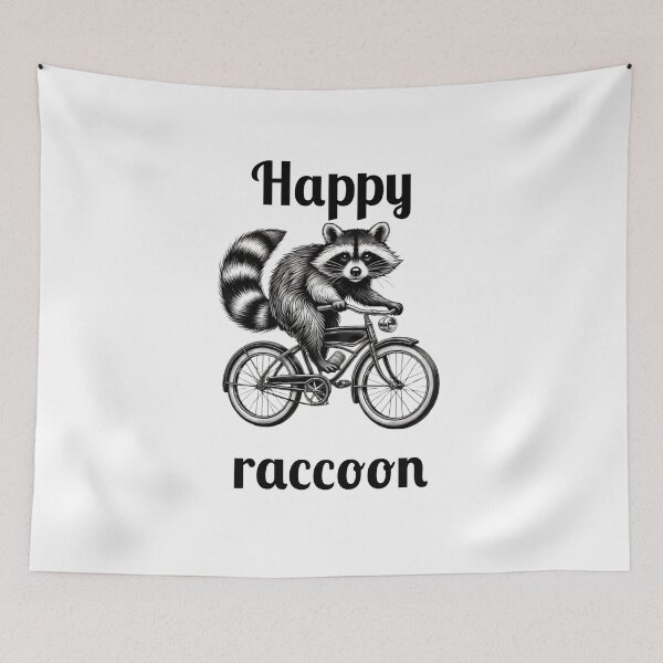 Item preview, Happy Cycling Raccoo designed and sold by Fleetwood1994.