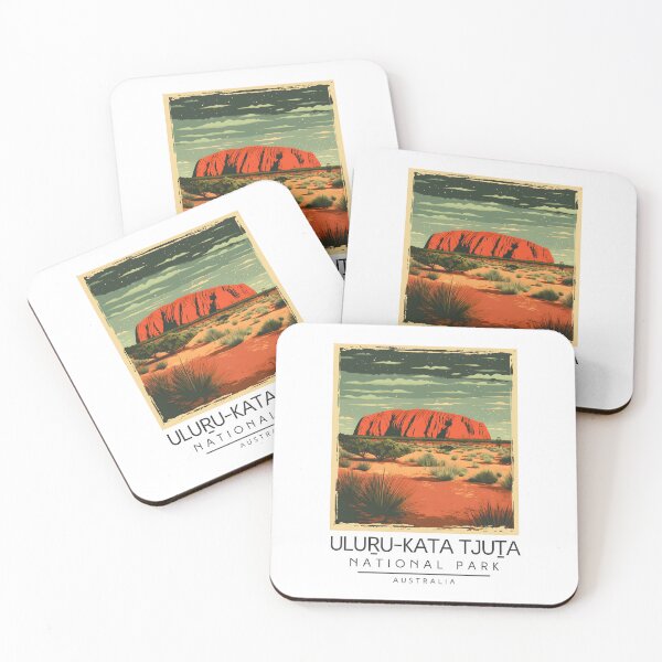 Item preview, A Vintage Illustration of Uluṟu-Kata Tjuṯa National Park - Australia  designed and sold by GoodOldVintage.