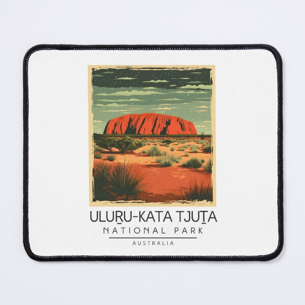 Item preview, A Vintage Illustration of Uluṟu-Kata Tjuṯa National Park - Australia  designed and sold by GoodOldVintage.