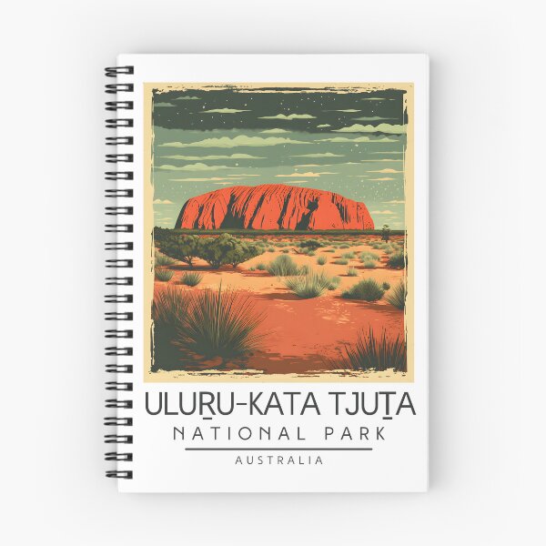 Item preview, A Vintage Illustration of Uluṟu-Kata Tjuṯa National Park - Australia  designed and sold by GoodOldVintage.