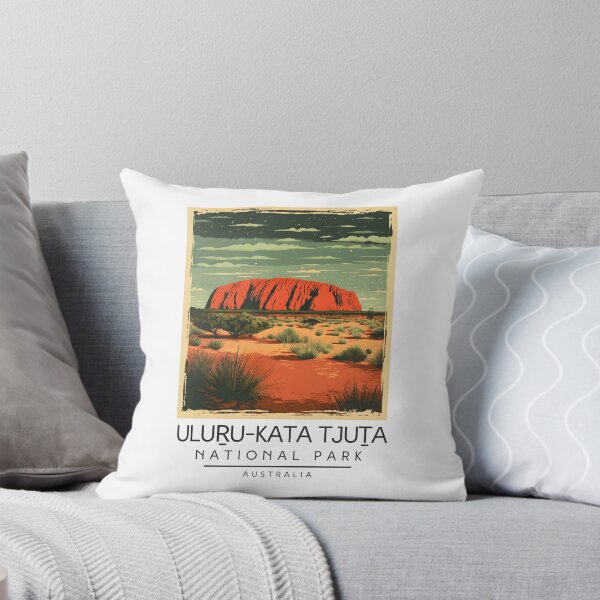Item preview, A Vintage Illustration of Uluṟu-Kata Tjuṯa National Park - Australia  designed and sold by GoodOldVintage.