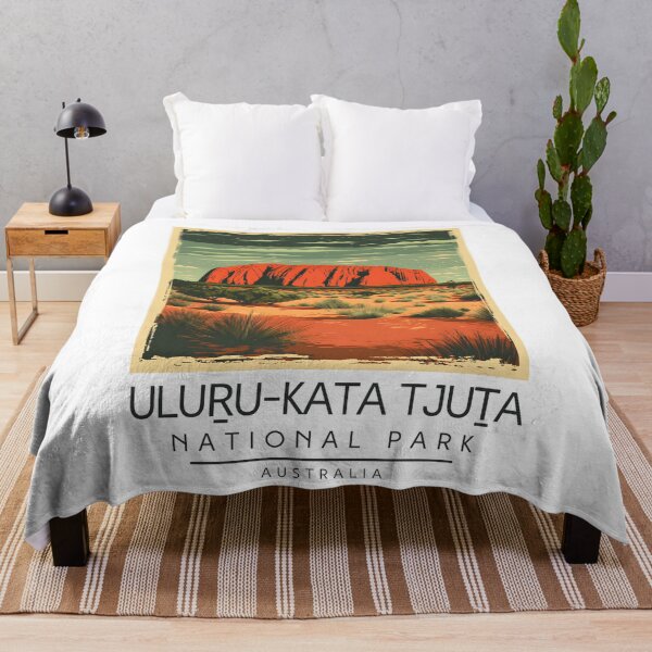 Item preview, A Vintage Illustration of Uluṟu-Kata Tjuṯa National Park - Australia  designed and sold by GoodOldVintage.