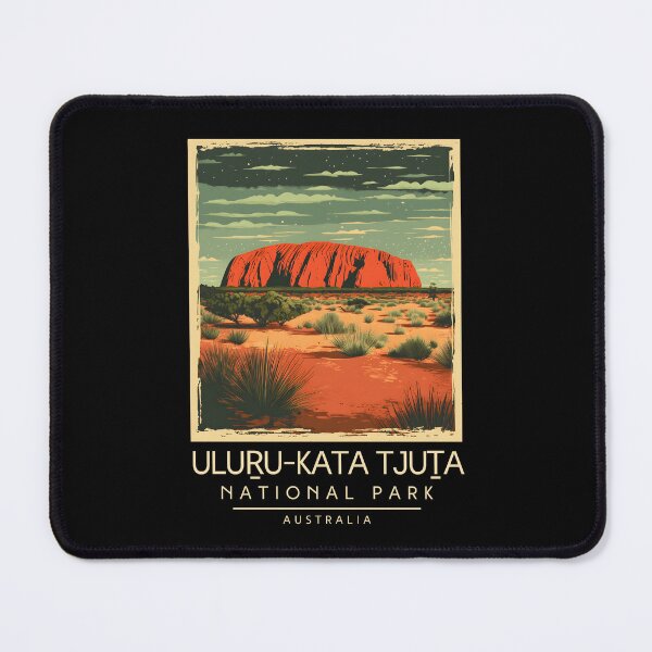 Item preview, A Vintage Illustration of Uluṟu-Kata Tjuṯa National Park - Australia  designed and sold by GoodOldVintage.