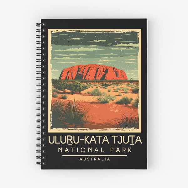 Item preview, A Vintage Illustration of Uluṟu-Kata Tjuṯa National Park - Australia  designed and sold by GoodOldVintage.