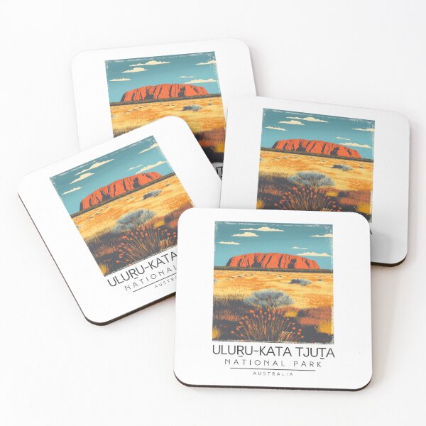Item preview, A Vintage Illustration of Uluṟu-Kata Tjuṯa National Park - Australia  designed and sold by GoodOldVintage.
