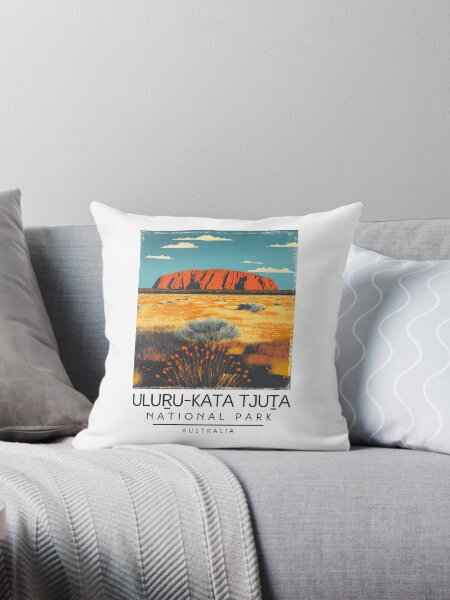 Artikel-Vorschau von Eine Vintage-Illustration des Uluṟu-Kata Tjuṯa Nationalparks – Australien, designt und verkauft von GoodOldVintage.