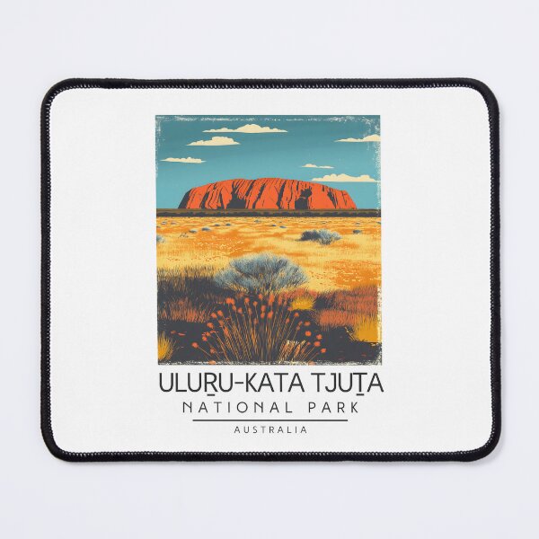 Item preview, A Vintage Illustration of Uluṟu-Kata Tjuṯa National Park - Australia  designed and sold by GoodOldVintage.