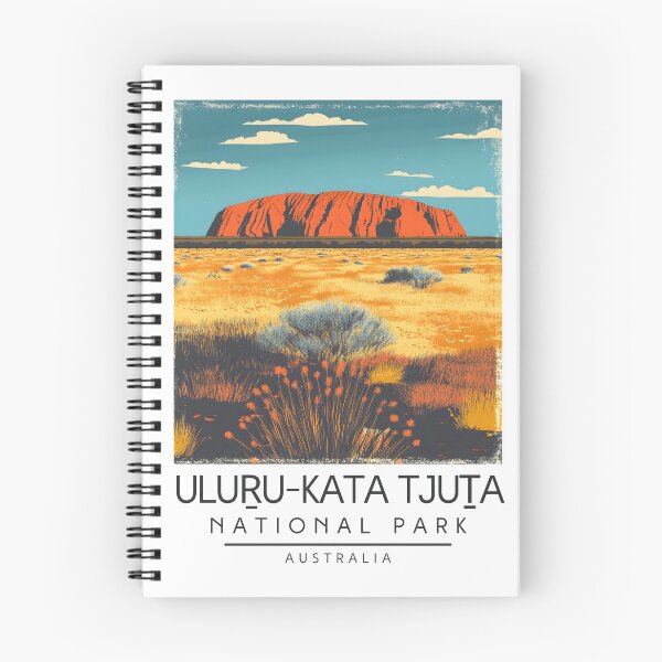 Item preview, A Vintage Illustration of Uluṟu-Kata Tjuṯa National Park - Australia  designed and sold by GoodOldVintage.