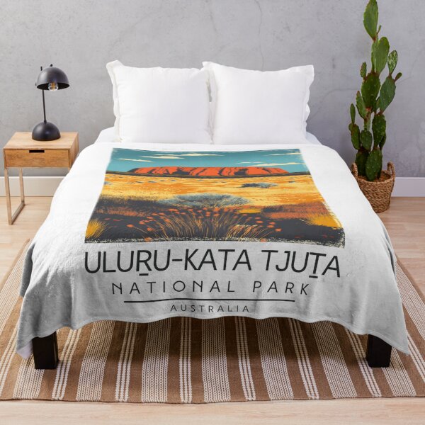 Item preview, A Vintage Illustration of Uluṟu-Kata Tjuṯa National Park - Australia  designed and sold by GoodOldVintage.