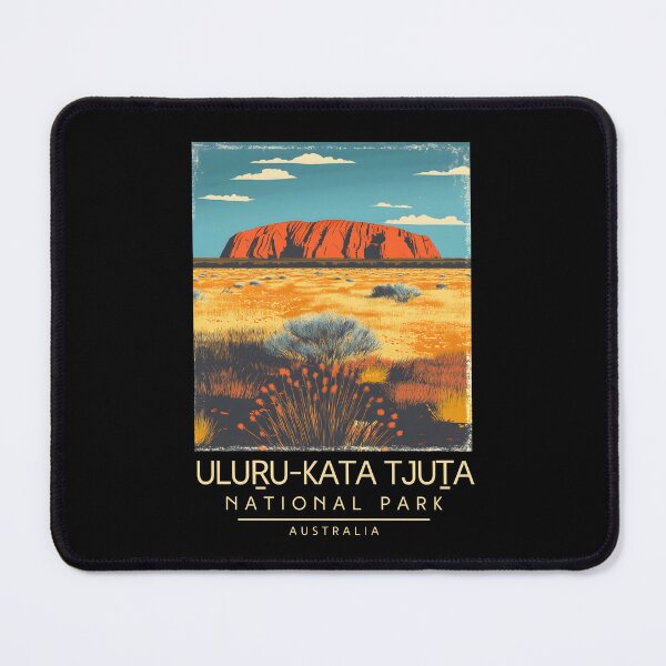 Item preview, A Vintage Illustration of Uluṟu-Kata Tjuṯa National Park - Australia  designed and sold by GoodOldVintage.