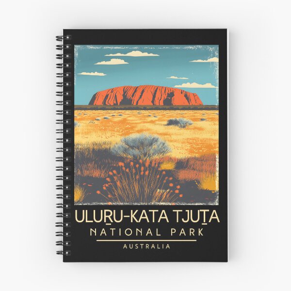 Item preview, A Vintage Illustration of Uluṟu-Kata Tjuṯa National Park - Australia  designed and sold by GoodOldVintage.