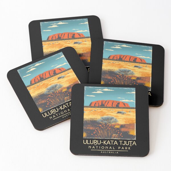 Item preview, A Vintage Illustration of Uluṟu-Kata Tjuṯa National Park - Australia  designed and sold by GoodOldVintage.