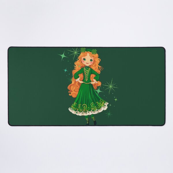 Item preview,  Ginger Girl, Dancer in a green irish suit, Feis, Oireachtas, Ghillies,St Patricks Day,  Irish Dancer, Kiss Me im Irish, Dance Lover designed and sold by KolorellaS.