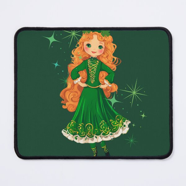 Item preview, Ginger Girl, Dancer in a green irish suit, Feis, Oireachtas, Ghillies,St Patricks Day, Irish Dancer, Kiss Me im Irish, Dance Lover designed and sold by KolorellaS.