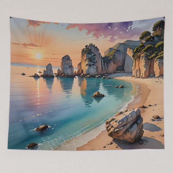 Item preview, Spiaggia delle Due Sorelle: Sunset Splendor designed and sold by LSVart.