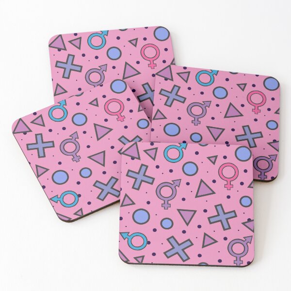 Item preview, Colorful geometric shapes and gender symbols pattern design designed and sold by HippoInkStudio.