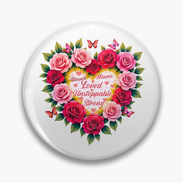 Item preview, Blessed Mama,  Loved, Unstoppable, Strong: A Floral Tribute To Motherhood designed and sold by elynne9.
