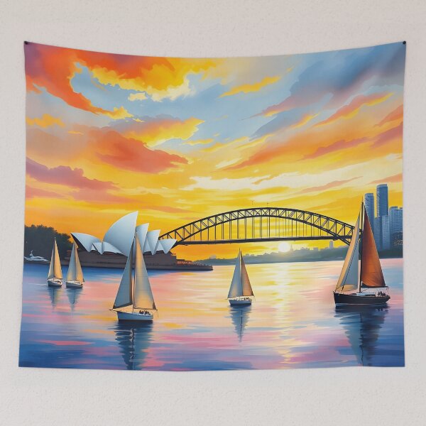 Item preview, Sydney, Australia: Sunset Reflections of Iconic Landmarks designed and sold by LSVart.