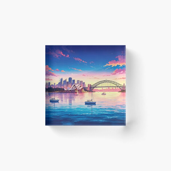 Item preview, Sydney, Australia: Sunset Splendor of Opera House & Harbour Bridge designed and sold by LSVart.