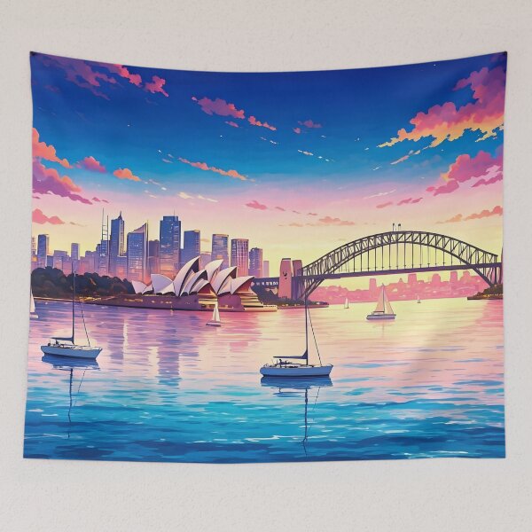 Item preview, Sydney, Australia: Sunset Splendor of Opera House & Harbour Bridge designed and sold by LSVart.