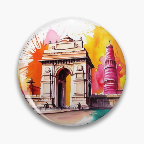 Artikelvorschau, Neu-Delhi – India Gate in voller Farbenpracht entworfen und verkauft von StormArte.