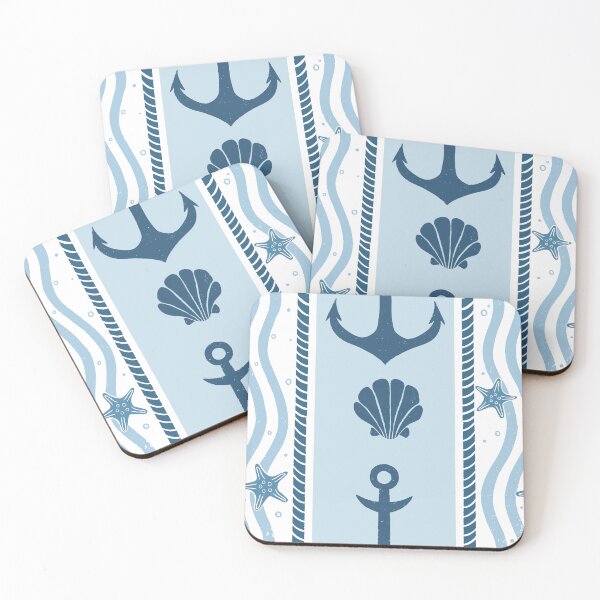Item preview, Nautical Anchor Shells Starfish and Waves designed and sold by Jennifer Creations.
