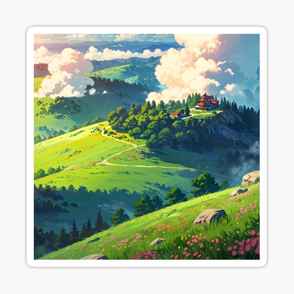 Aperçu de l'œuvre Le style Ghibli : la beauté de la nature créée et vendue par Glitchart66.