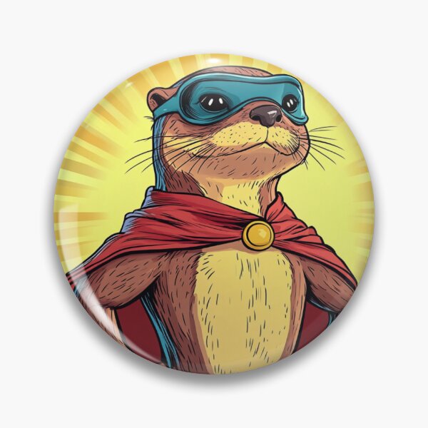 Item preview, Superhero Otter designed and sold by NicolasGlowArt.