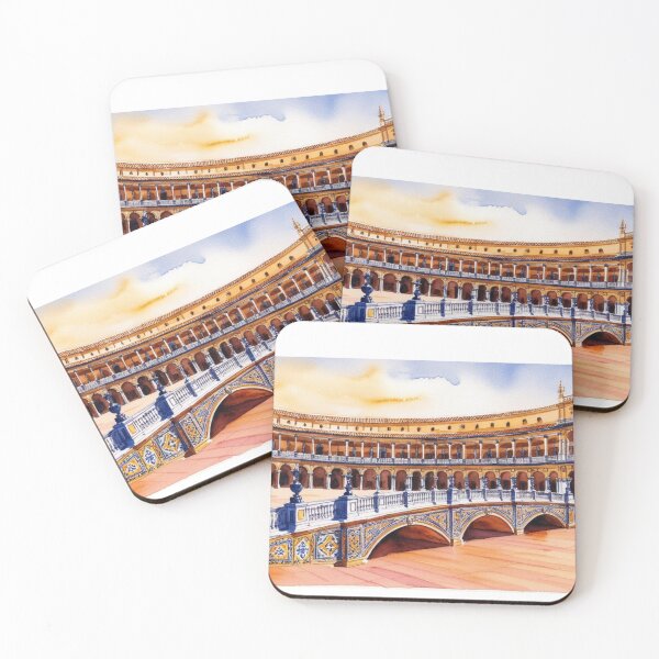 Item preview, Seville – Plaza de España and its emblematic architecture designed and sold by StormArte.
