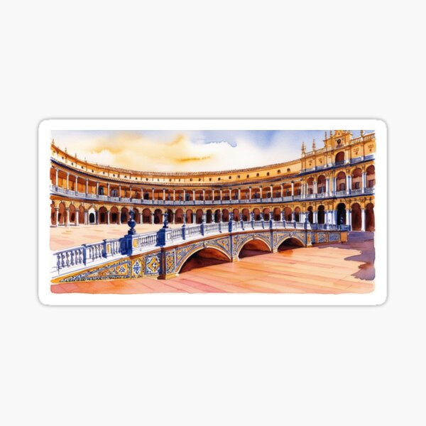 Item preview, Seville – Plaza de España and its emblematic architecture designed and sold by StormArte.