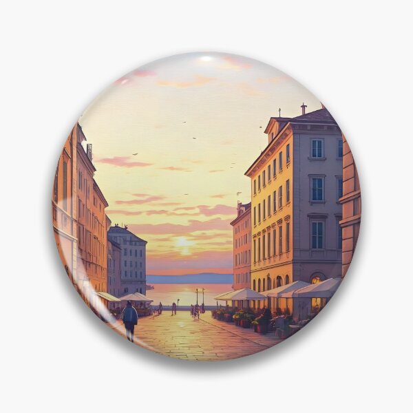 Item preview, Trieste Old Town: Sunset Reflections on Terracotta designed and sold by LSVart.