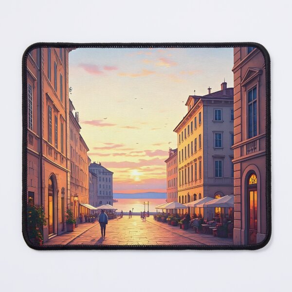 Item preview, Trieste Old Town: Sunset Reflections on Terracotta designed and sold by LSVart.